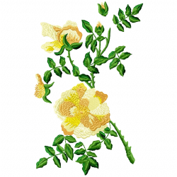 Flowers And Tree Embroidery Design 7